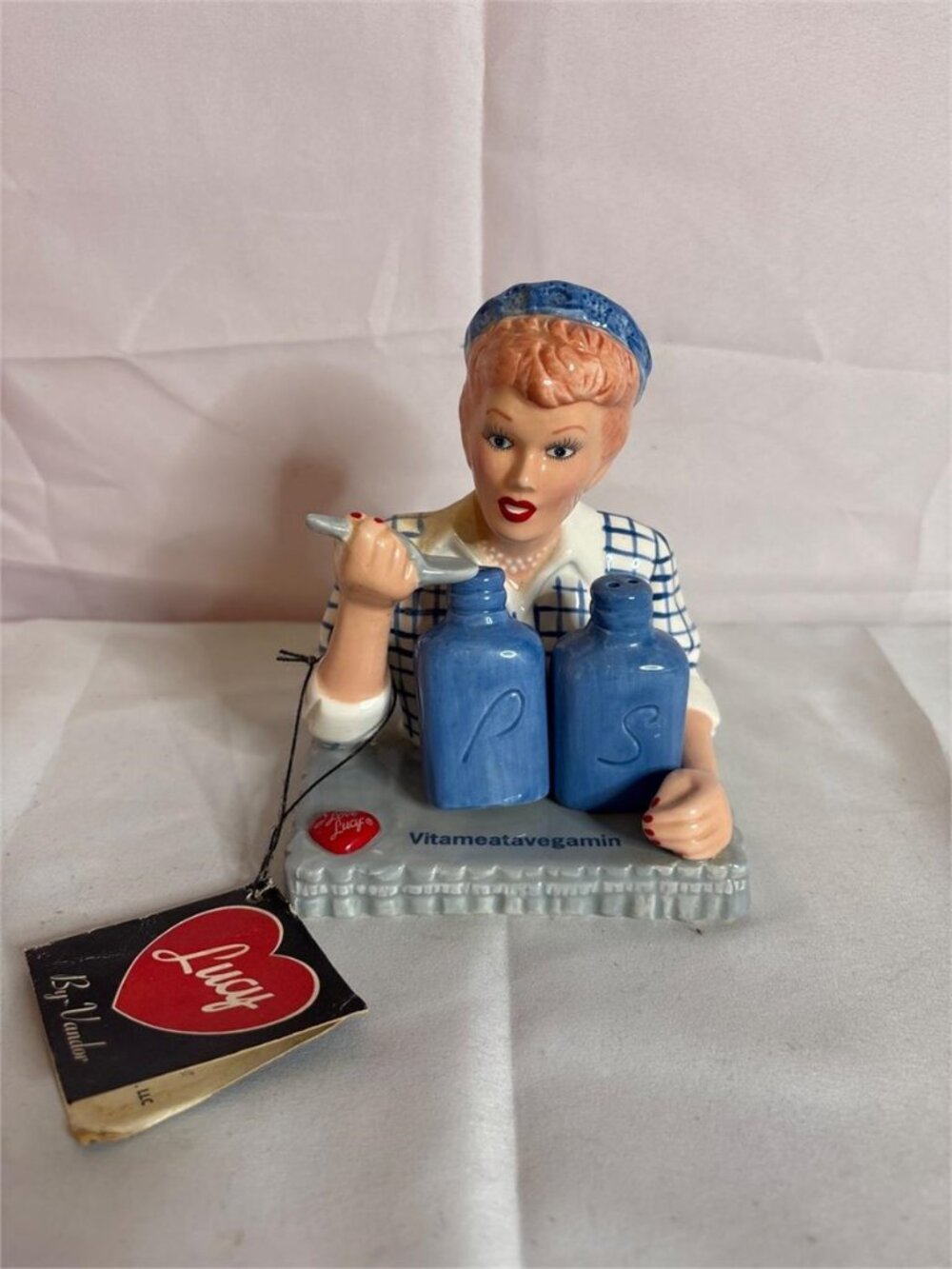 Vintage Vandor I Love Lucy "Vitameatavegamin" Ceramic Salt & Pepper Shaker Set
